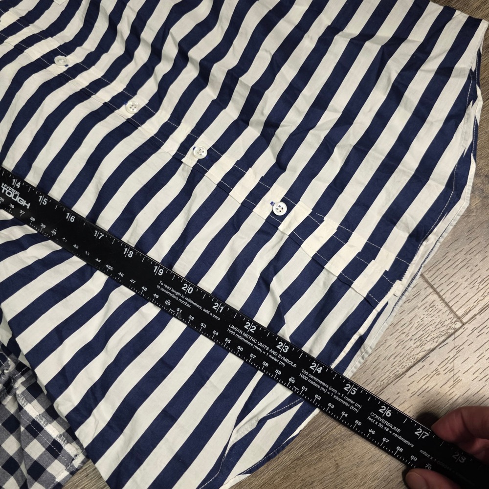 J.Crew Womens 0 2 Bundle 4 Boy Fit Shirts Gingham Striped Navy Red White - Picture 2 of 9